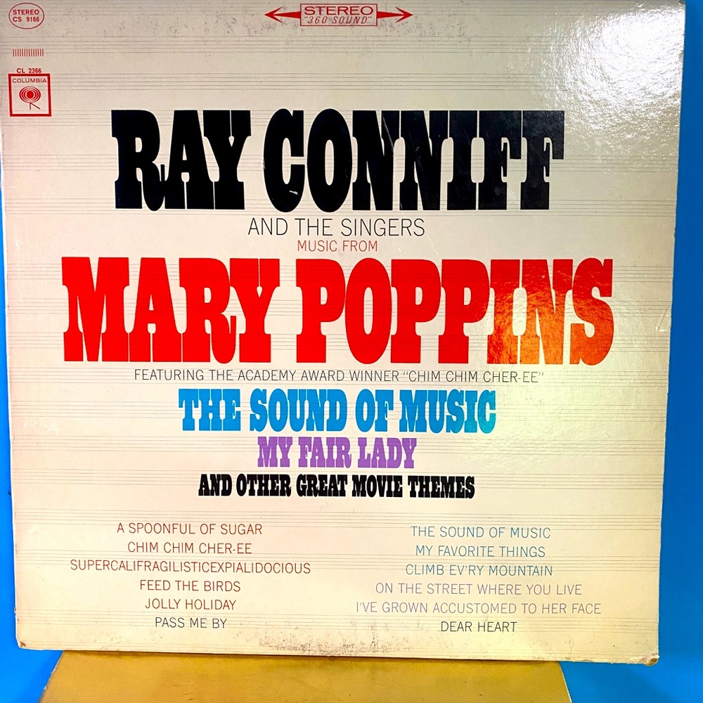 Columbia Vinyl Record Songs From Mary POPPINS My Fair Lady The Sound Of Music